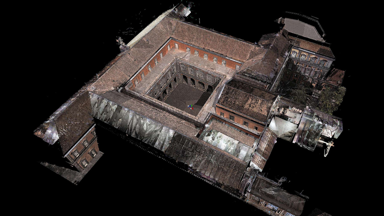 Rilievi Laser Scanner e restituzione grafica del Palazzo Reale di Napoli.